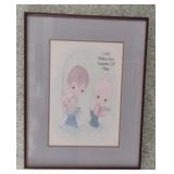 Precious Moments framed artwork 18 x 23