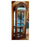 Vintage Howard Miller lighted curio 30 x 84 x 13