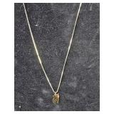 14k Gold chain with 14k Cat charm (chain has a