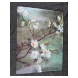 Floral glass cutting board 16x12