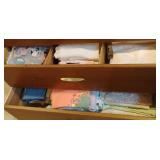 Ladies pajamas, house coats and tshirts