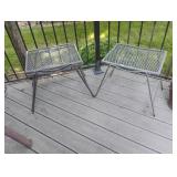 3 outdoor metal tables