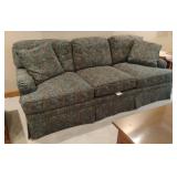 MCM Vanguard upholstered sofa with 2 throw