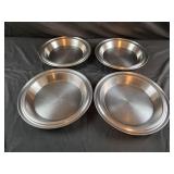 4 West Bend Stainless steel pie plates