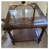 vintage 22x23x27 Lane Furniture faux bamboo end
