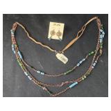 42" Necklace and Earring set by 2028