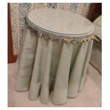 Side table with removable glass top