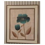 MCM B Wood framed artwork 30 x 36