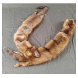 Vintage brown mink fur stole or wrap,