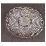 Vintage Imperial Glass laced edge platter