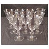 Vintage Imperial Glass twisted stem claret wine