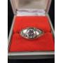 14k Men's Ring with Large Diamond Center Stone