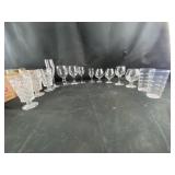 Assortment of glass cups