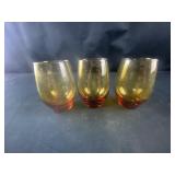 Yellow glass cups