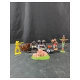 Assortment of miniature figurines, toys And