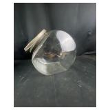 slant glass candy jar