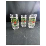 Pepsi-Cola Christmas (Holly reefs) glass cups