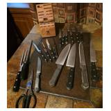 J.A. Henckels International wooden knife block