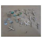 Diecast airplanes and star trek mini machines
