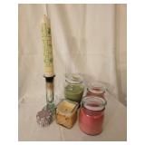 Barely Used Candles including a Christian