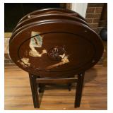 vintage Bombay Company set of folding TV trays