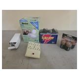 Batteries,  light bulbs , multi plug