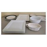 Assorted dishes, bowl, gravy boat