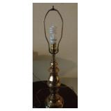 Brass lamp. Works. 27" tall