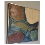 Painted abstract artwork 31 x 31
