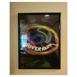 River run art in the dark framed poster 19x24