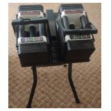 PowerBlock Classic adjustable dumbbells  on a