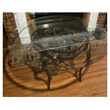 48" glass top 30" tall glass top dining table