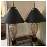 Pair of Glass Lamps
