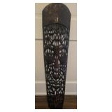 Carved Wood Tribal mask 41"Tx9"W