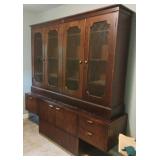 Myrtle Walnut and Brass MCM Credenza