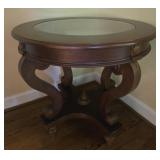 Glass Top End Table - 29"Wx26"T