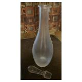 glass decanter grape design vintage teardrop