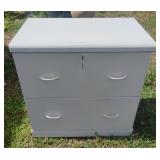 Wood locking file cabinet with key 29 x 28 x 18