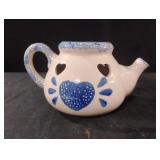 Spongeware ceramic wax burner
