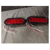 Set of 2 6" oval trailer lights