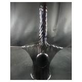 vintage westmoreland glass handle basket