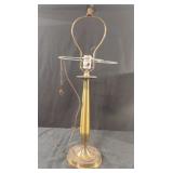 Brass colored table lamp