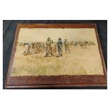 Vintage 1958 Penn Prints reproduction of "Indians