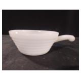 Fire-King milk glass "bee hive" soup bowl with a
