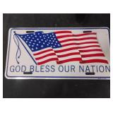 God Bless Our Nation license plate