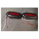 6" oval LED trailer lights. Set of 2