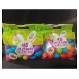 Plastic Easter eggs. 2-45 ct packs. Candy Exp.