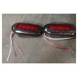 6" oval LED trailer lights. Set of 2