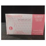 Vinyl Gloves. 2-100 ct boxes. Size L