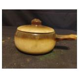 Vintage McCoy soup bowl with cracked lid